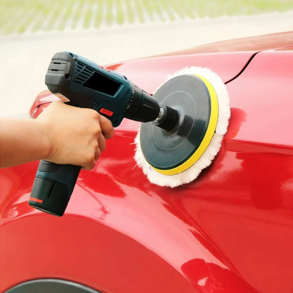 Kit Polisseuse Voiture en LAINE 5 Pièces