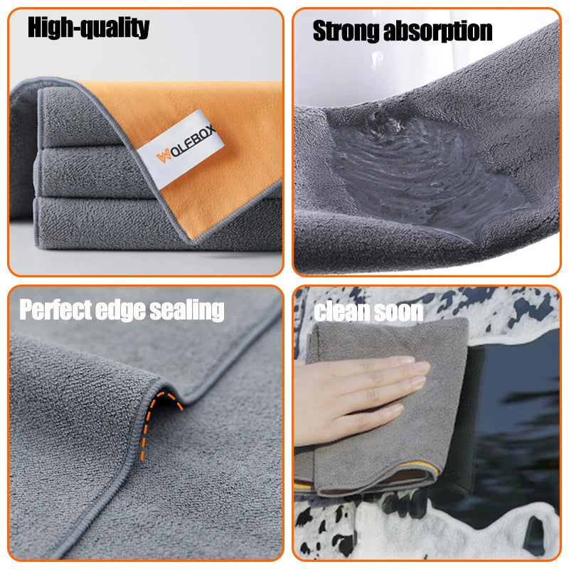 Chiffons Microfibre - ORANGE/BLEU - Différentes tailles