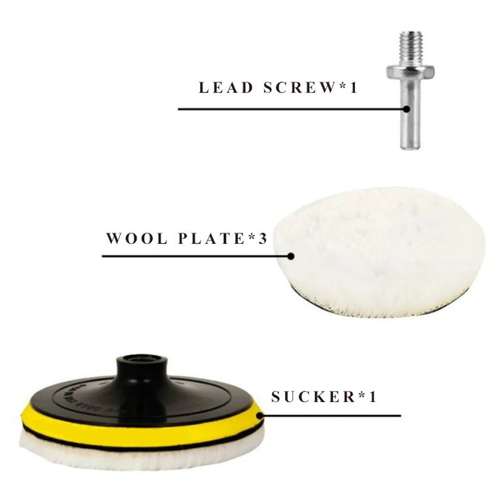 Kit Polisseuse Voiture en Laine 3 pièces