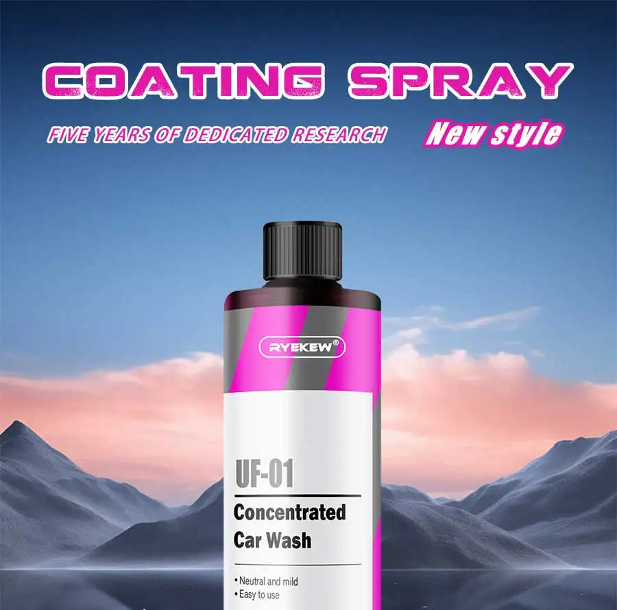 Shampoing Moussant Rose & Cire 2 en 1 – Lavage Auto Haute Brillance | Compatible Foam Cannon & Seau | Detailing Auto Professionnel