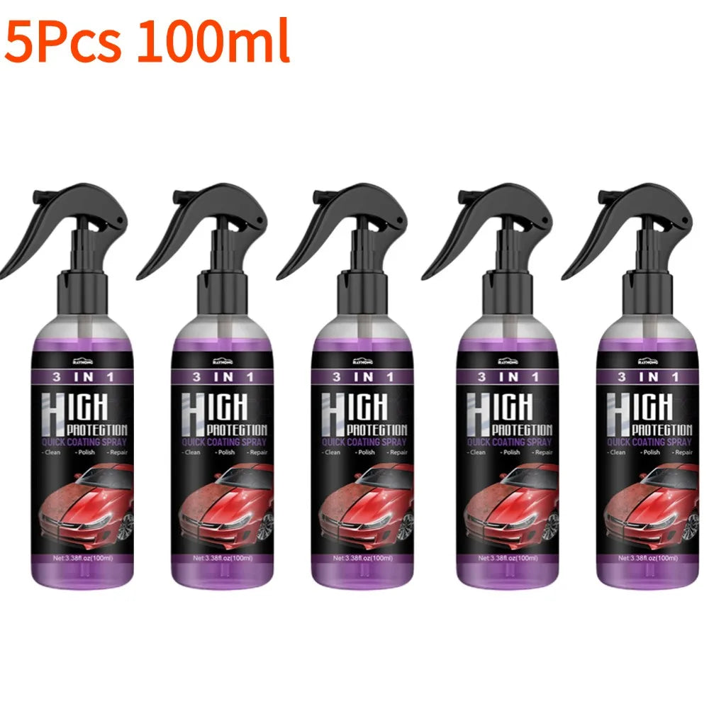 Spray Céramique Voiture 3 en 1 – Nettoyage, Protection Nano & Brillance Haute Définition | Detailing Auto
