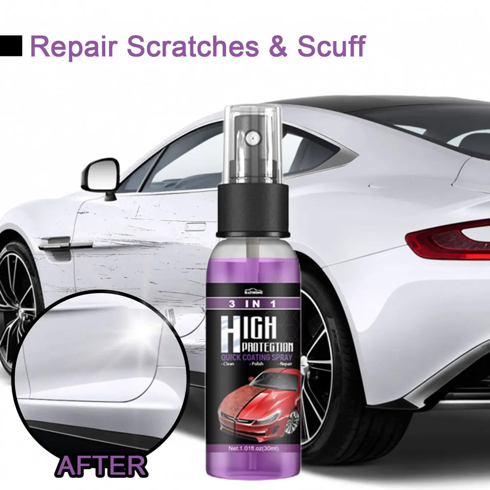 Spray Céramique Voiture 3 en 1 – Nettoyage, Protection Nano & Brillance Haute Définition | Detailing Auto