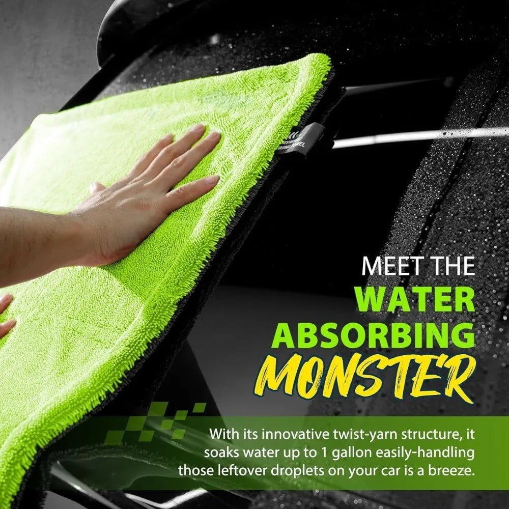 Chiffon Microfibre - Double Face - VERT/GRIS - Différentes tailles