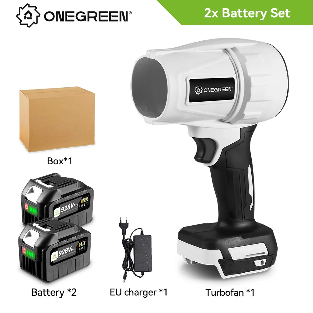 Souffleur d’Air Puissant ONEGREEN 2000W – Turbo Jet Brushless 200m/s, Électrique et Portable, Compatible Batterie Makita 18V, Outil de Nettoyage Haute Performance
