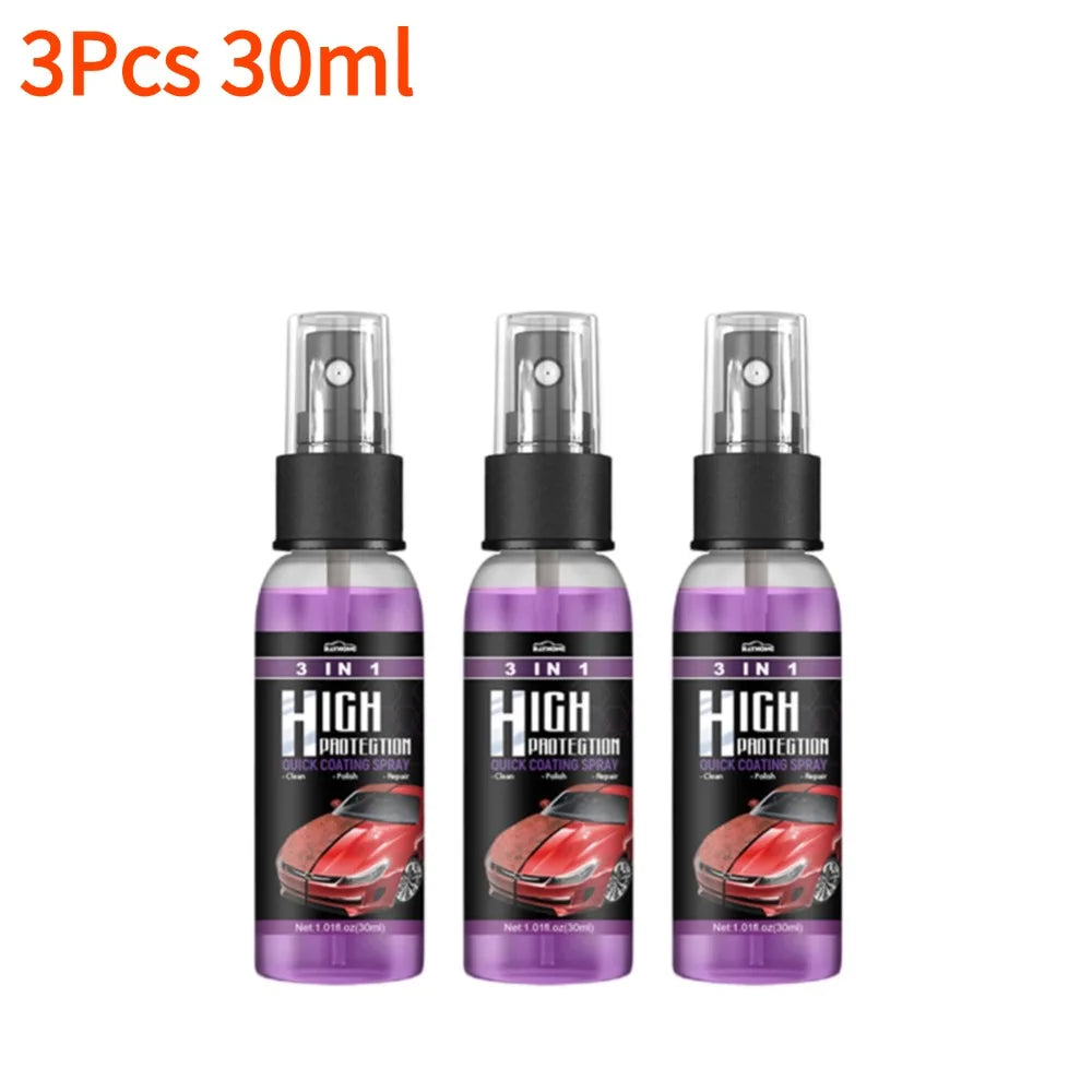 Spray Céramique Voiture 3 en 1 – Nettoyage, Protection Nano & Brillance Haute Définition | Detailing Auto