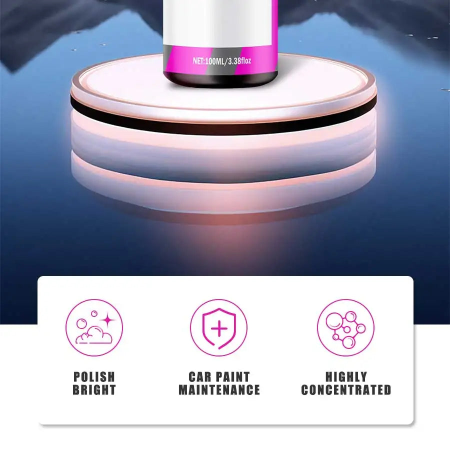 Shampoing Moussant Rose & Cire 2 en 1 – Lavage Auto Haute Brillance | Compatible Foam Cannon & Seau | Detailing Auto Professionnel