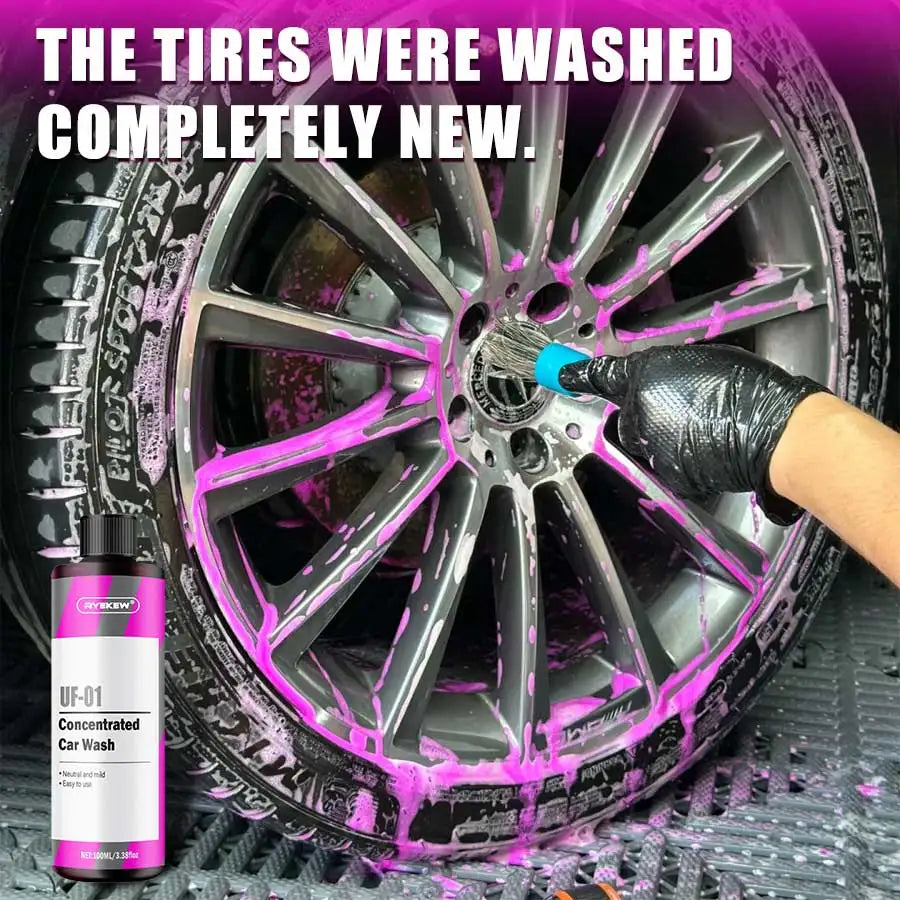 Shampoing Moussant Rose & Cire 2 en 1 – Lavage Auto Haute Brillance | Compatible Foam Cannon & Seau | Detailing Auto Professionnel