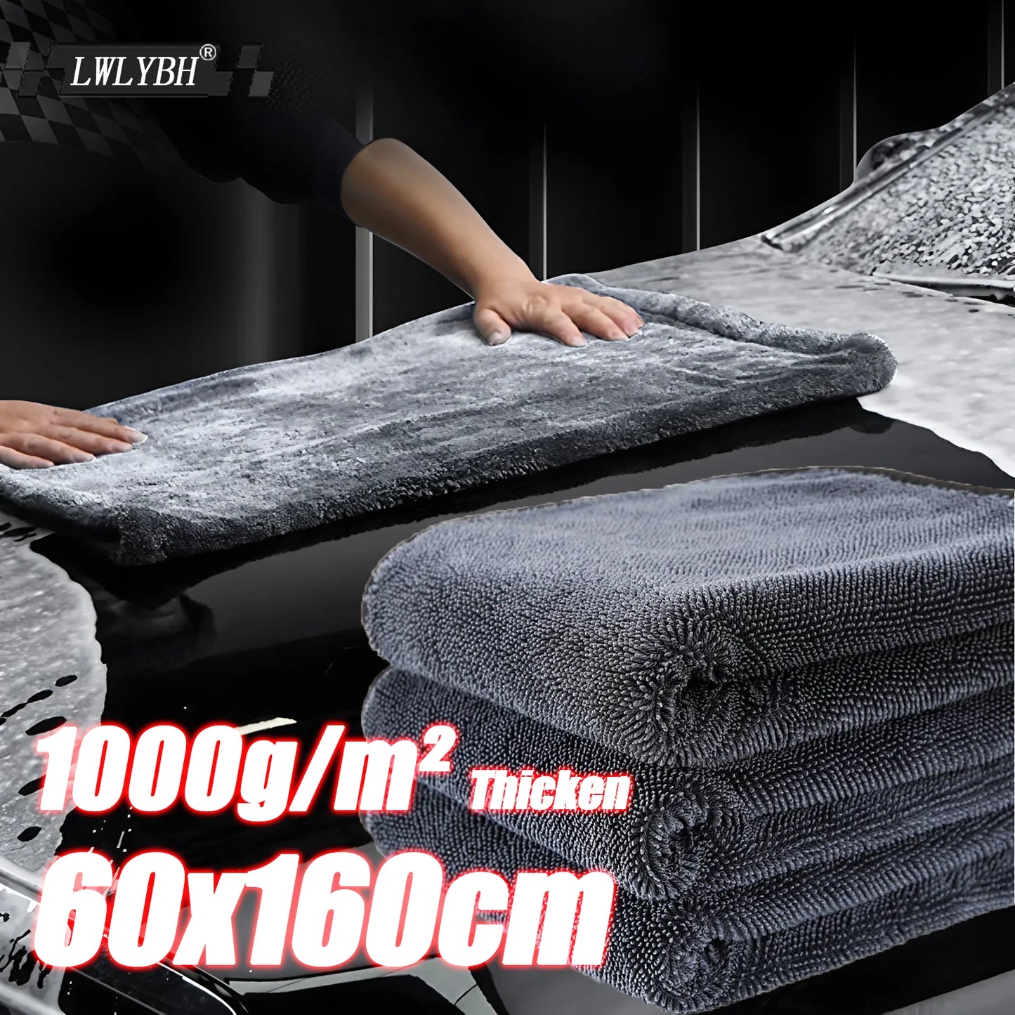 Chiffon Microfibre Detailing auto - GRIS - Différentes tailles