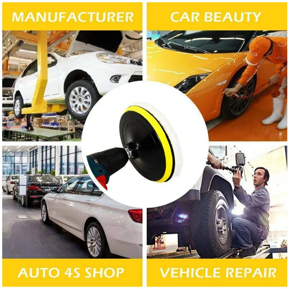 Kit Polisseuse Voiture en LAINE 5 Pièces