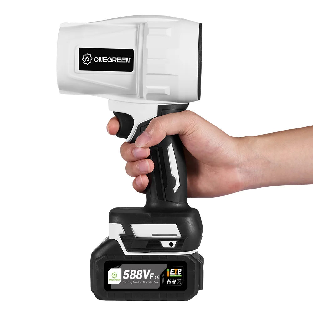 Souffleur d’Air Puissant ONEGREEN 2000W – Turbo Jet Brushless 200m/s, Électrique et Portable, Compatible Batterie Makita 18V, Outil de Nettoyage Haute Performance