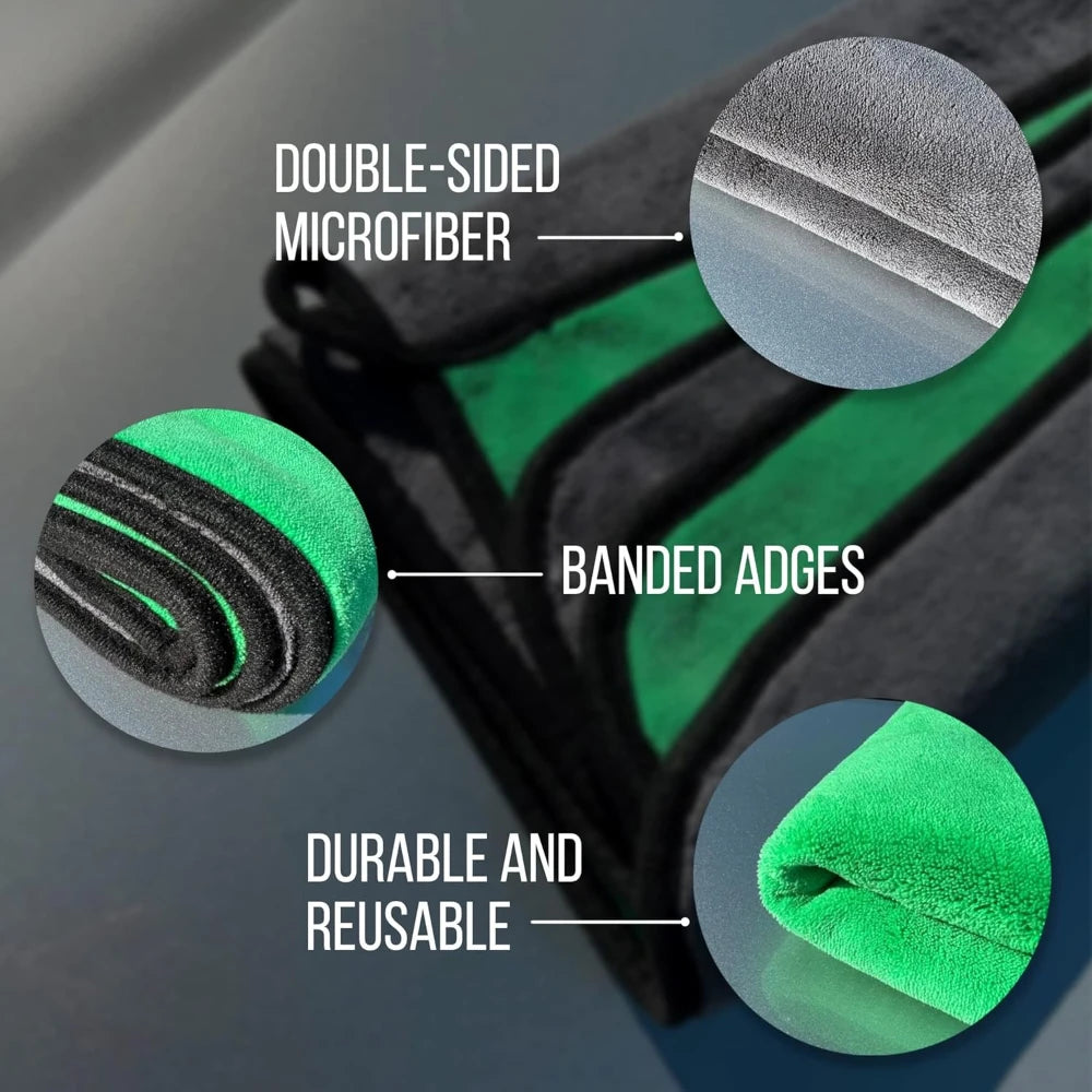 Chiffon Microfibre - GRIS/VERT - Différentes tailles