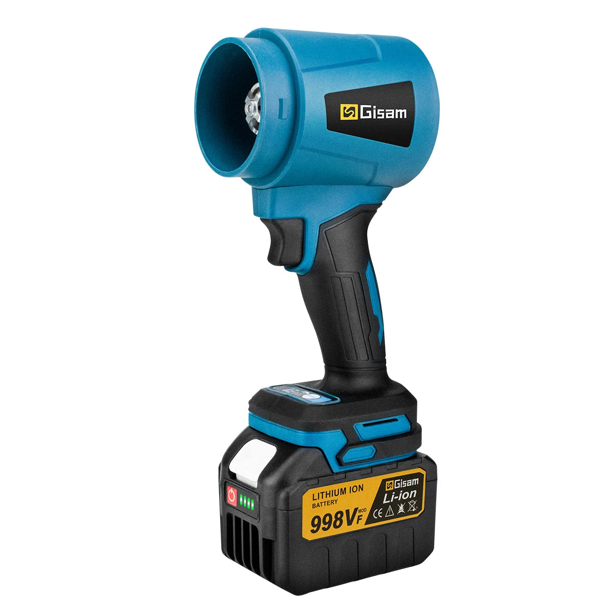 Souffleur d’Air Puissant Gisam 300000RPM – Turbo Jet Brushless 400m/s, Électrique et Portable, Compatible Batterie Makita 18V, Idéal Voiture, Atelier et Jardin