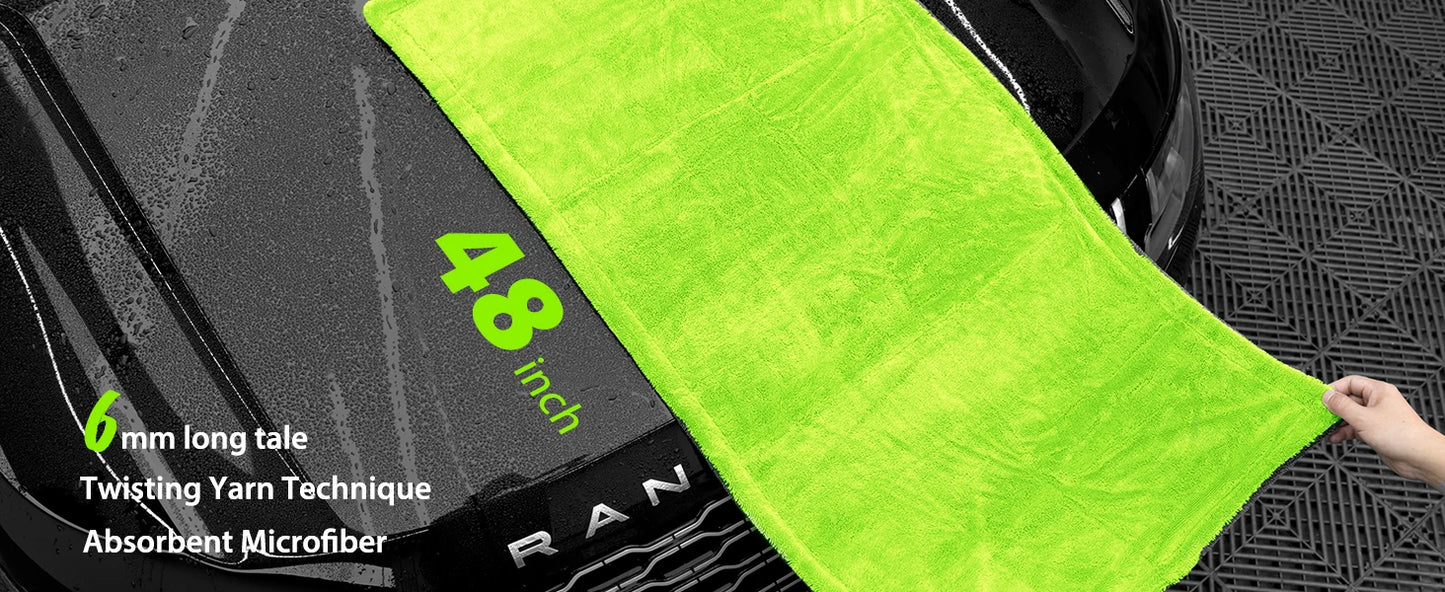 Chiffon Microfibre - Double Face - VERT/GRIS - Différentes tailles