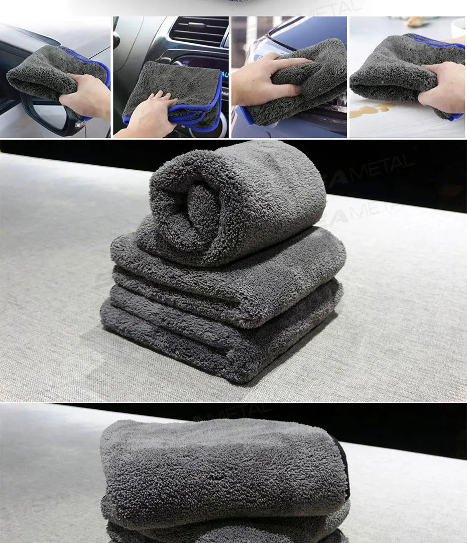 Chiffon Microfibre Détailing Auto - BLEU/NOIR - Différentes tailles