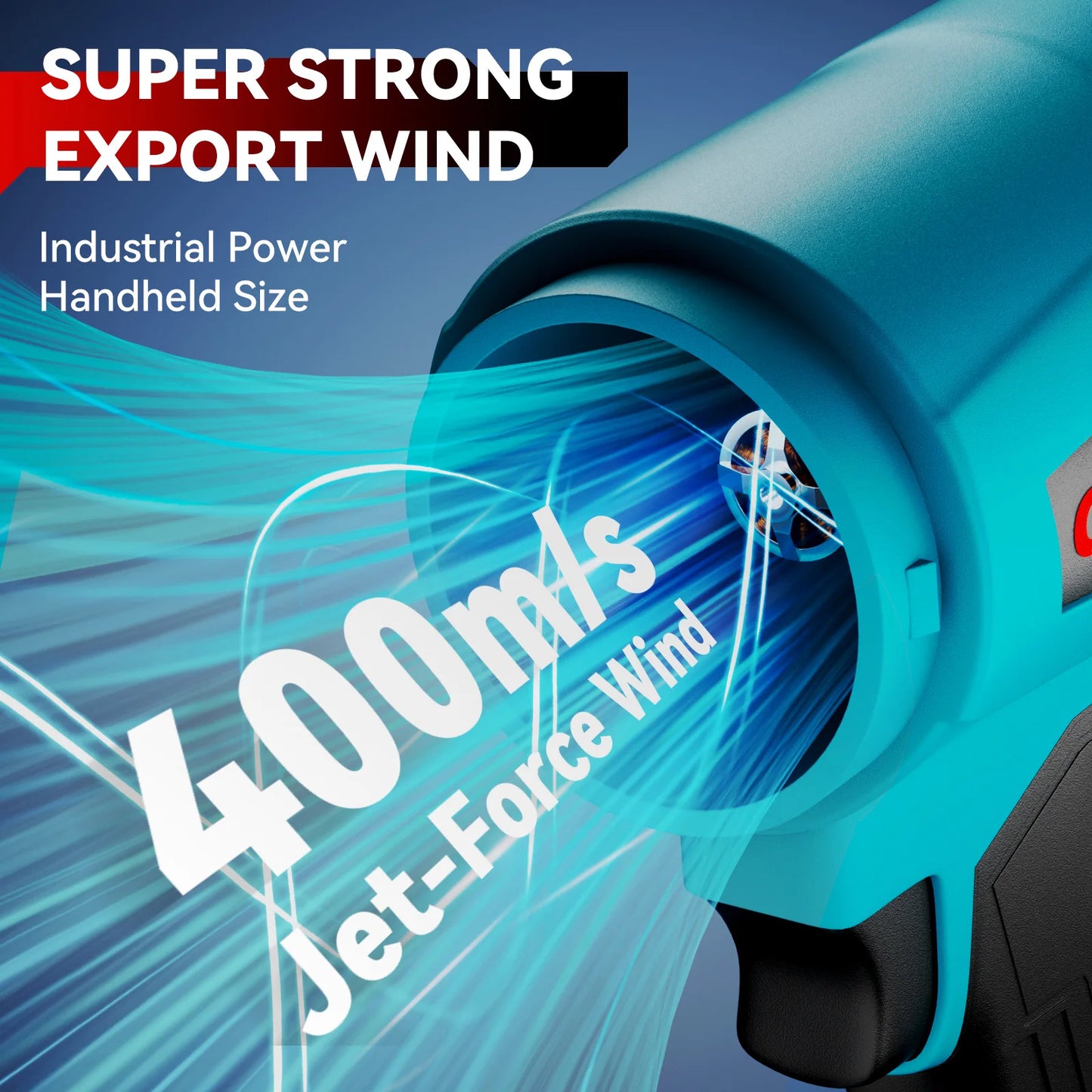Souffleur Électrique ONEVAN 4000W Brushless Turbo – Jet Fan 400M/S 300000RPM | Puissant Souffleur Sans Fil Compatible Batterie Makita 18V
