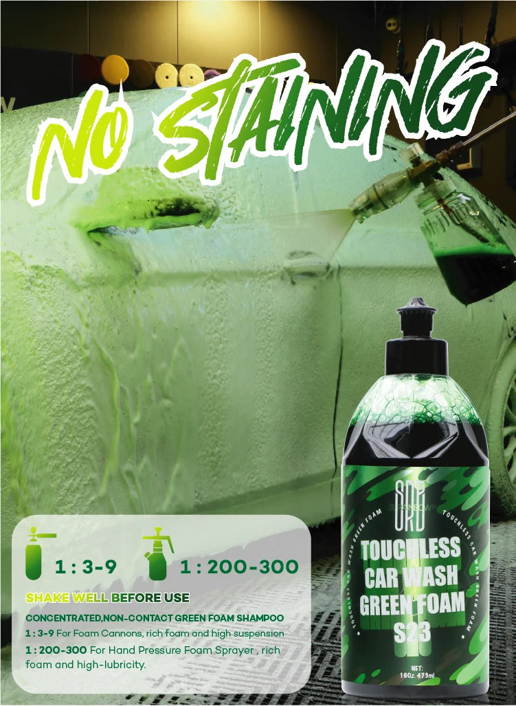 Green Foaming Car Wash Soap (Works with Foam Cannons and Guns or Bucket Washes) Safe for Cars, Trucks, Motorcycles, RVs & More.