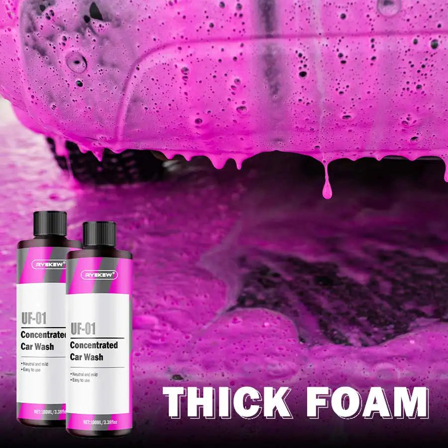 Shampoing Moussant Rose & Cire 2 en 1 – Lavage Auto Haute Brillance | Compatible Foam Cannon & Seau | Detailing Auto Professionnel