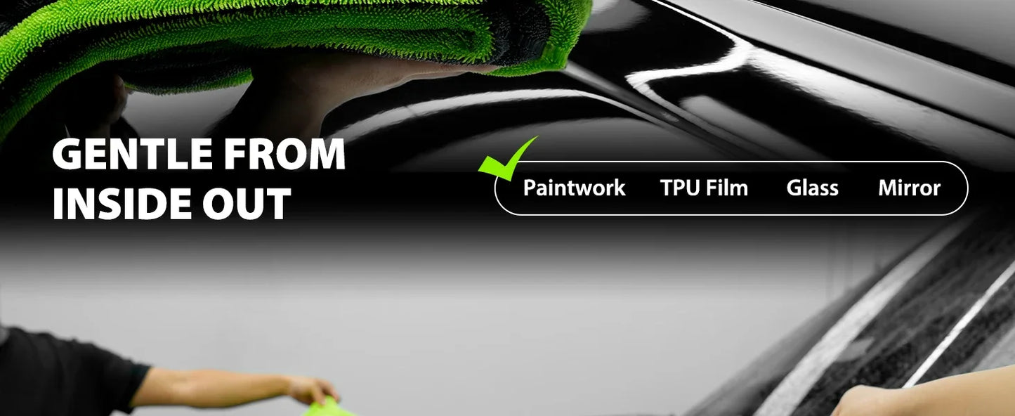 Chiffon Microfibre - Double Face - VERT/GRIS - Différentes tailles