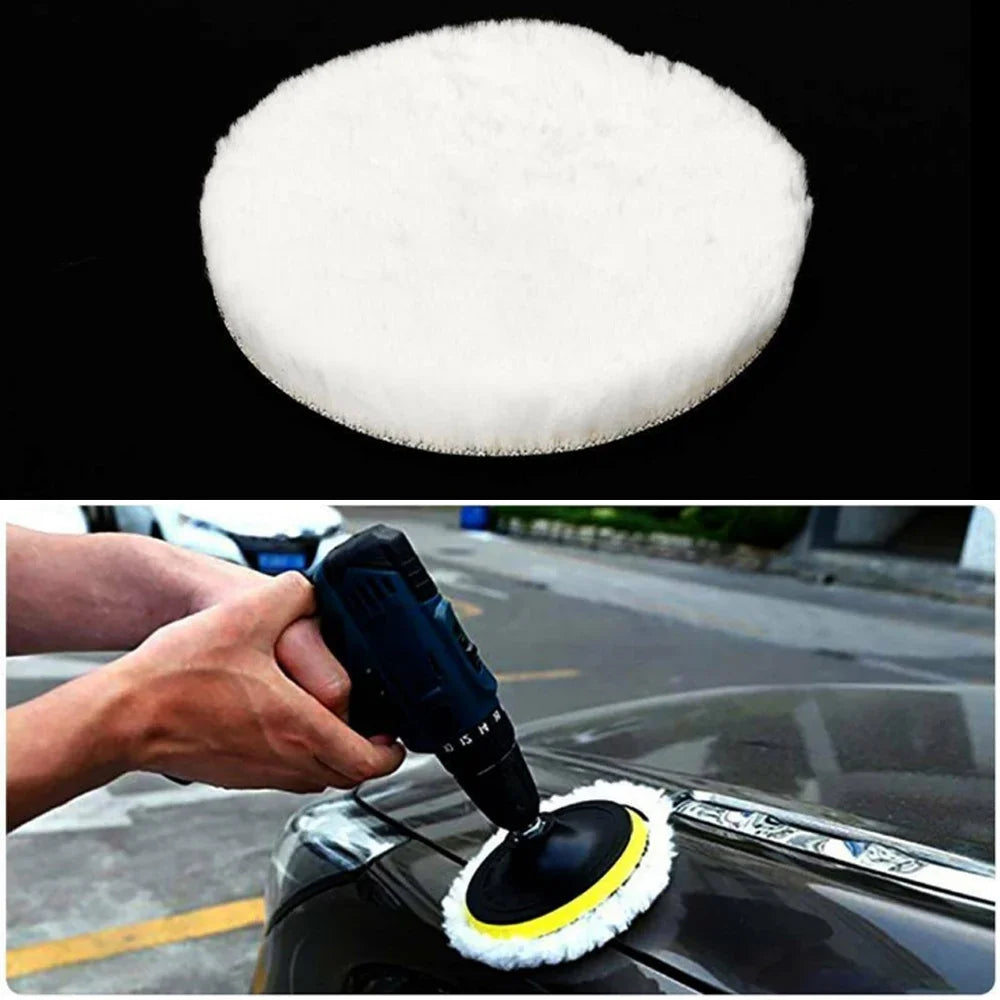 Kit Polisseuse Voiture en LAINE 5 Pièces