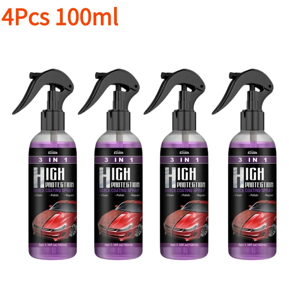 Spray Céramique Voiture 3 en 1 – Nettoyage, Protection Nano & Brillance Haute Définition | Detailing Auto