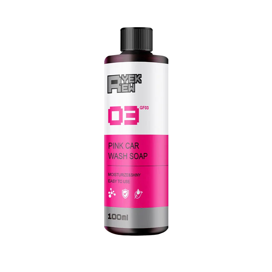 Shampoing Moussant Rose & Cire 2 en 1 – Lavage Auto Haute Brillance | Compatible Foam Cannon & Seau | Detailing Auto Professionnel