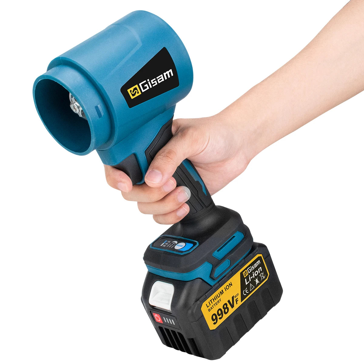 Souffleur d’Air Puissant Gisam 300000RPM – Turbo Jet Brushless 400m/s, Électrique et Portable, Compatible Batterie Makita 18V, Idéal Voiture, Atelier et Jardin