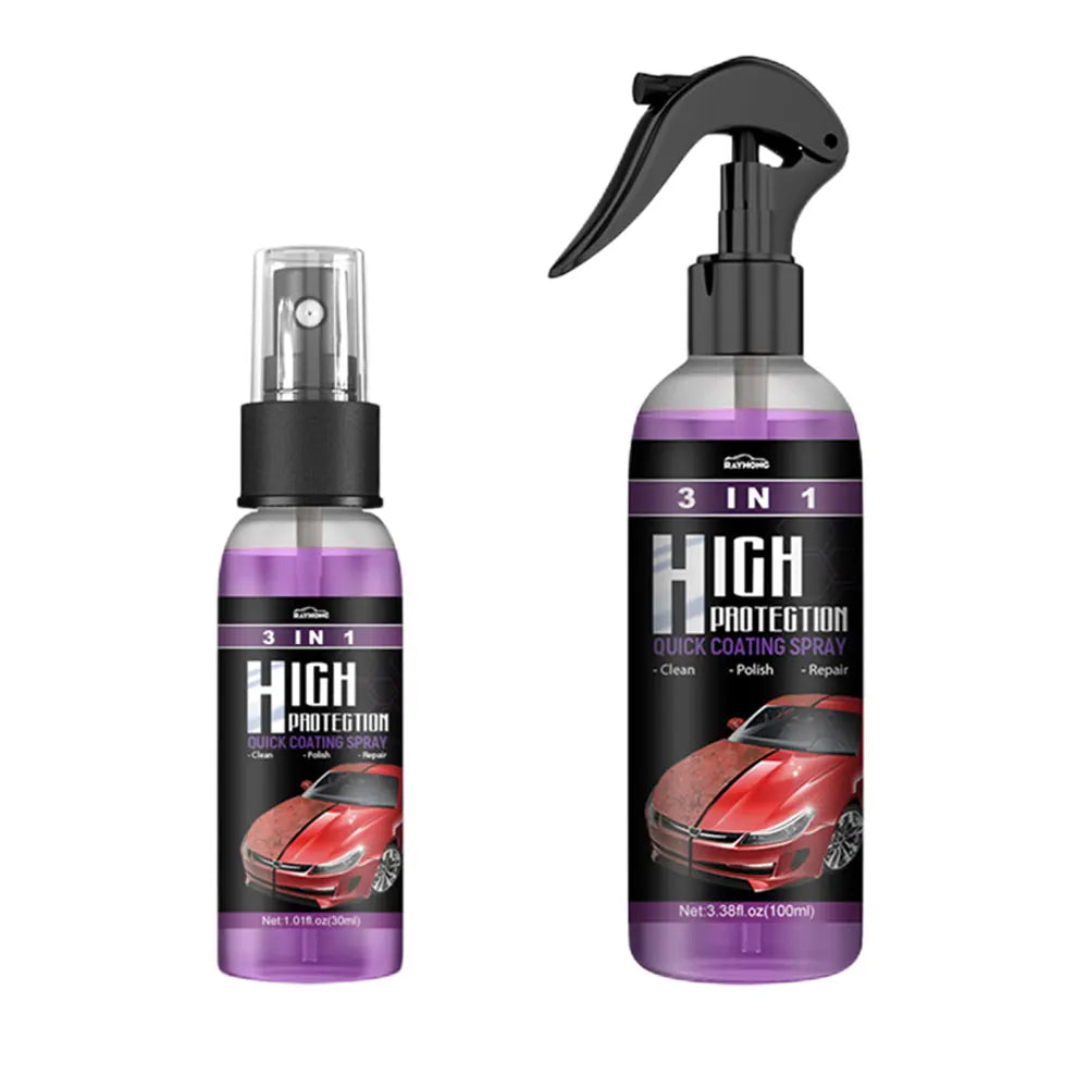 Spray Céramique Voiture 3 en 1 – Nettoyage, Protection Nano & Brillance Haute Définition | Detailing Auto