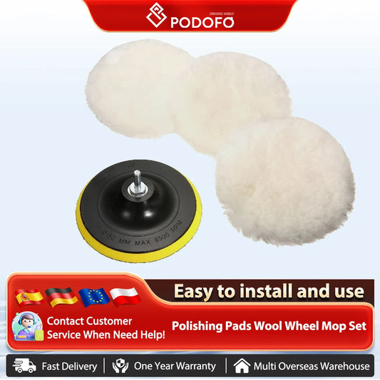 Kit Polisseuse Voiture en Laine 3 pièces